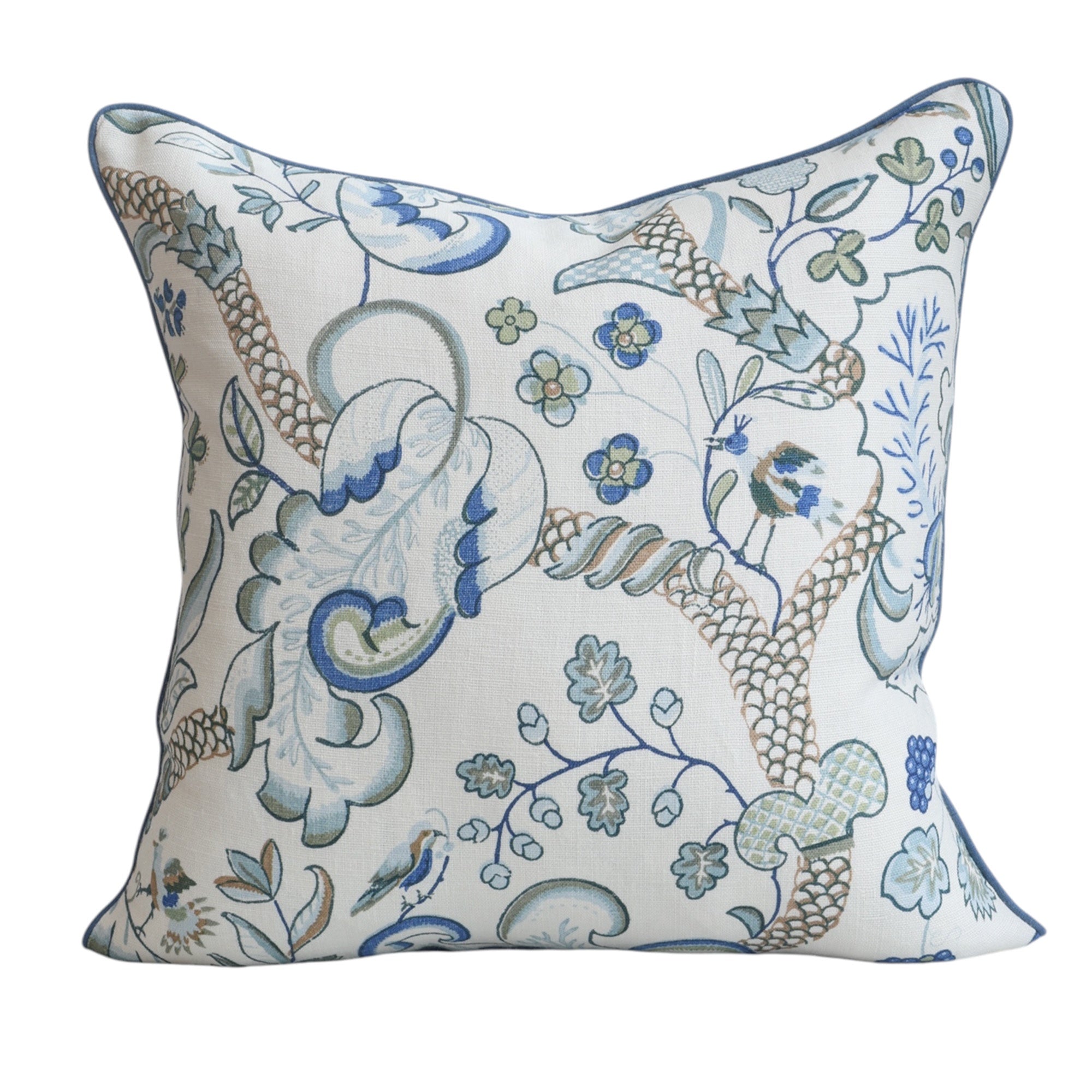 Lana Blue Forest Floral Cushion