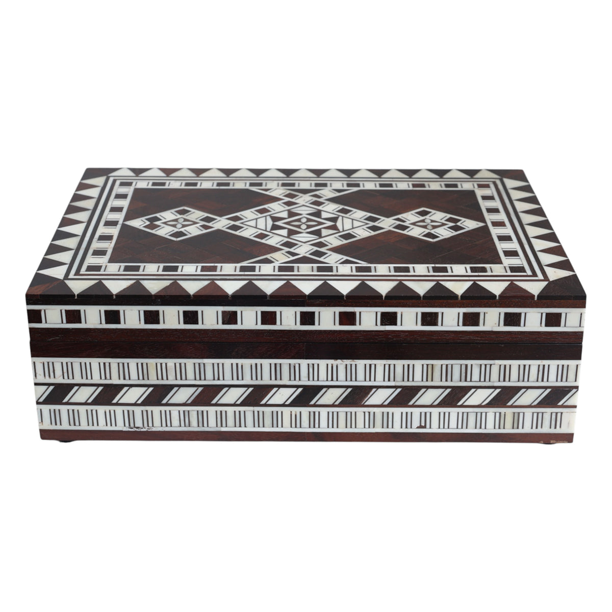 Leela Wood & Bone Patterned Box