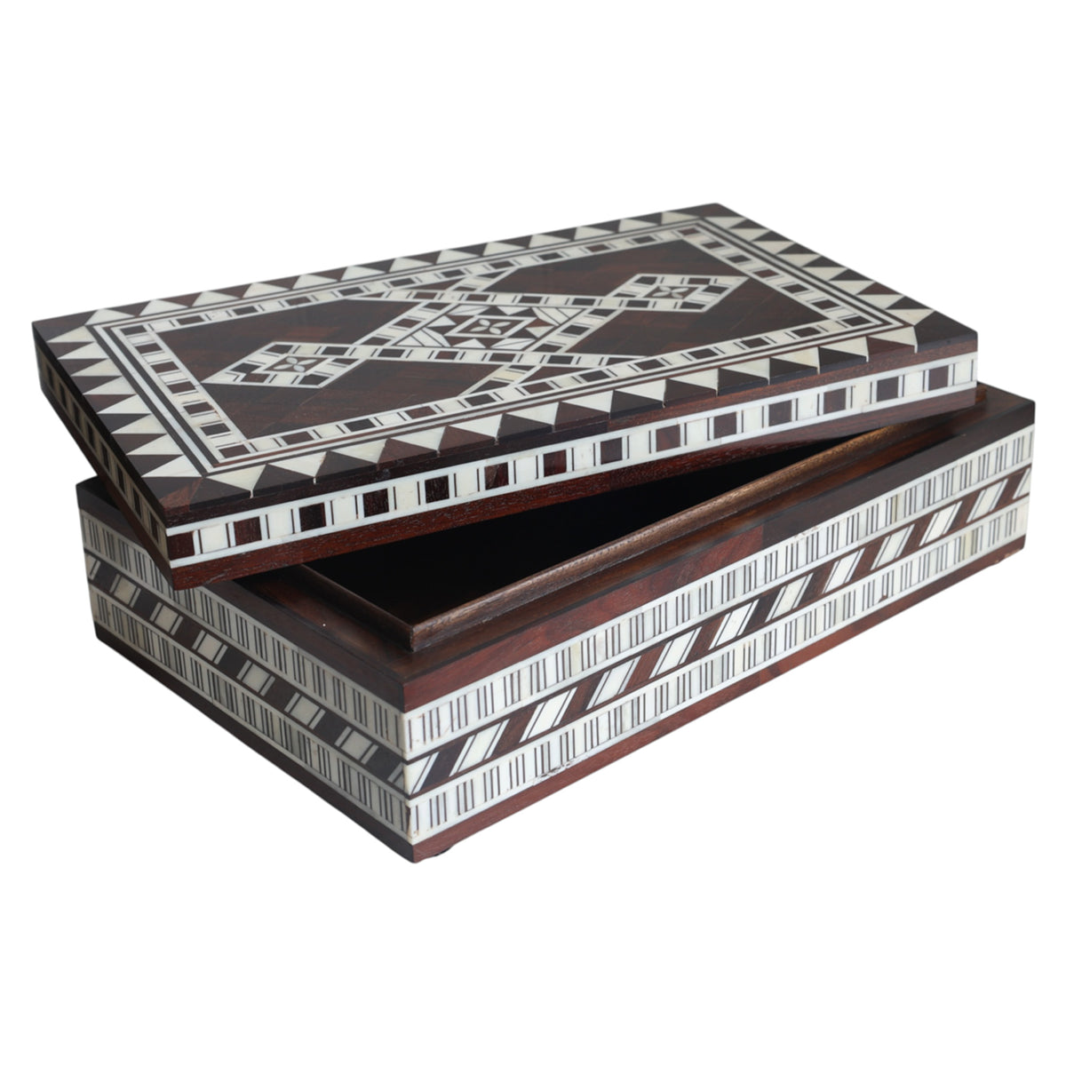 Leela Wood & Bone Patterned Box