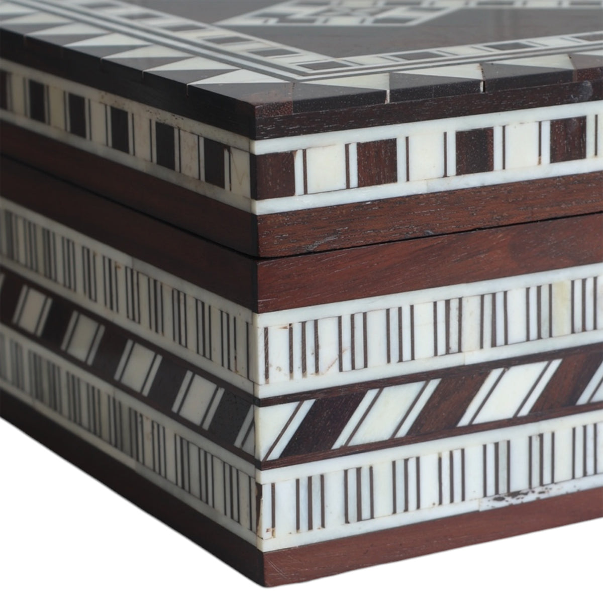 Leela Wood & Bone Patterned Box