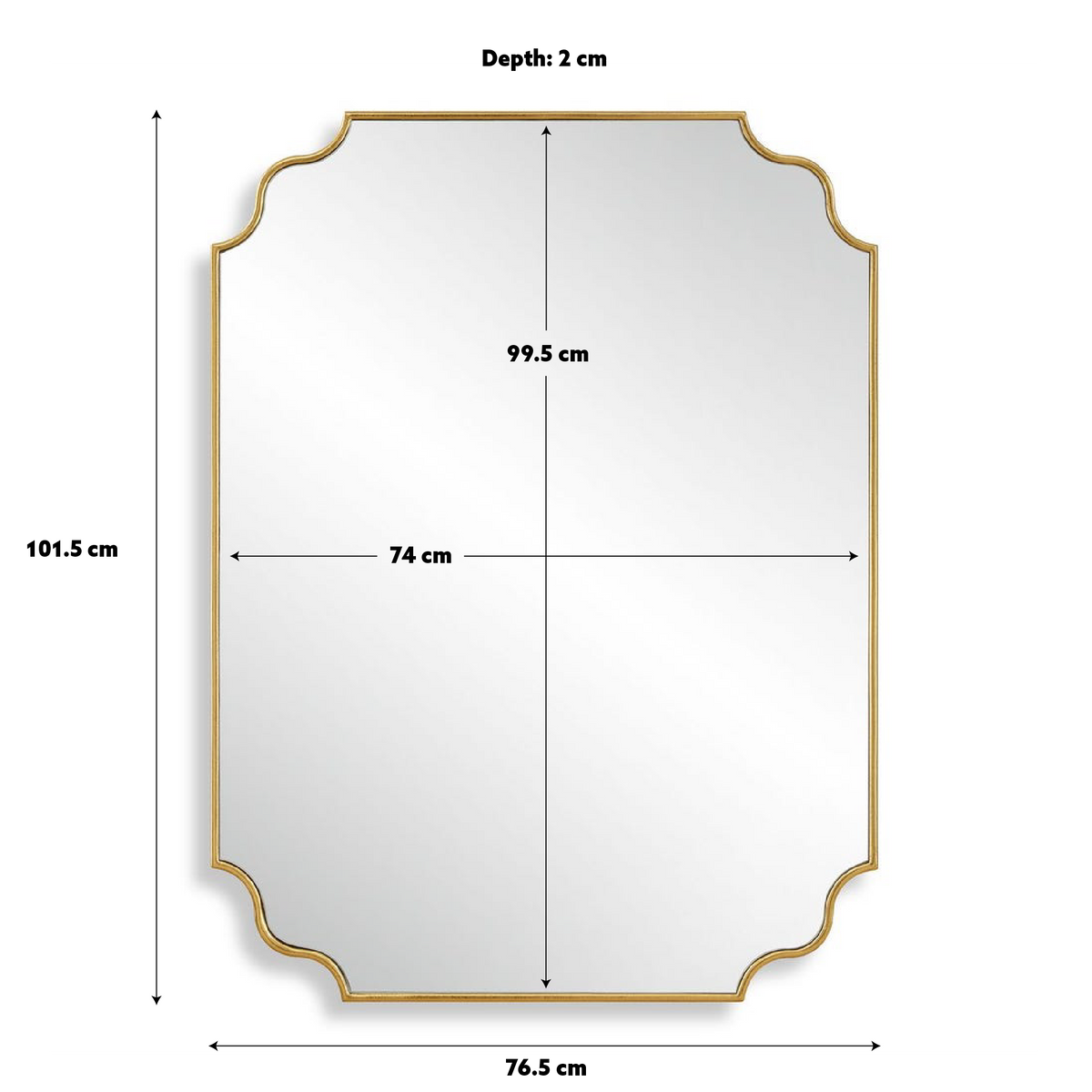 Lennyn Gold Mirror