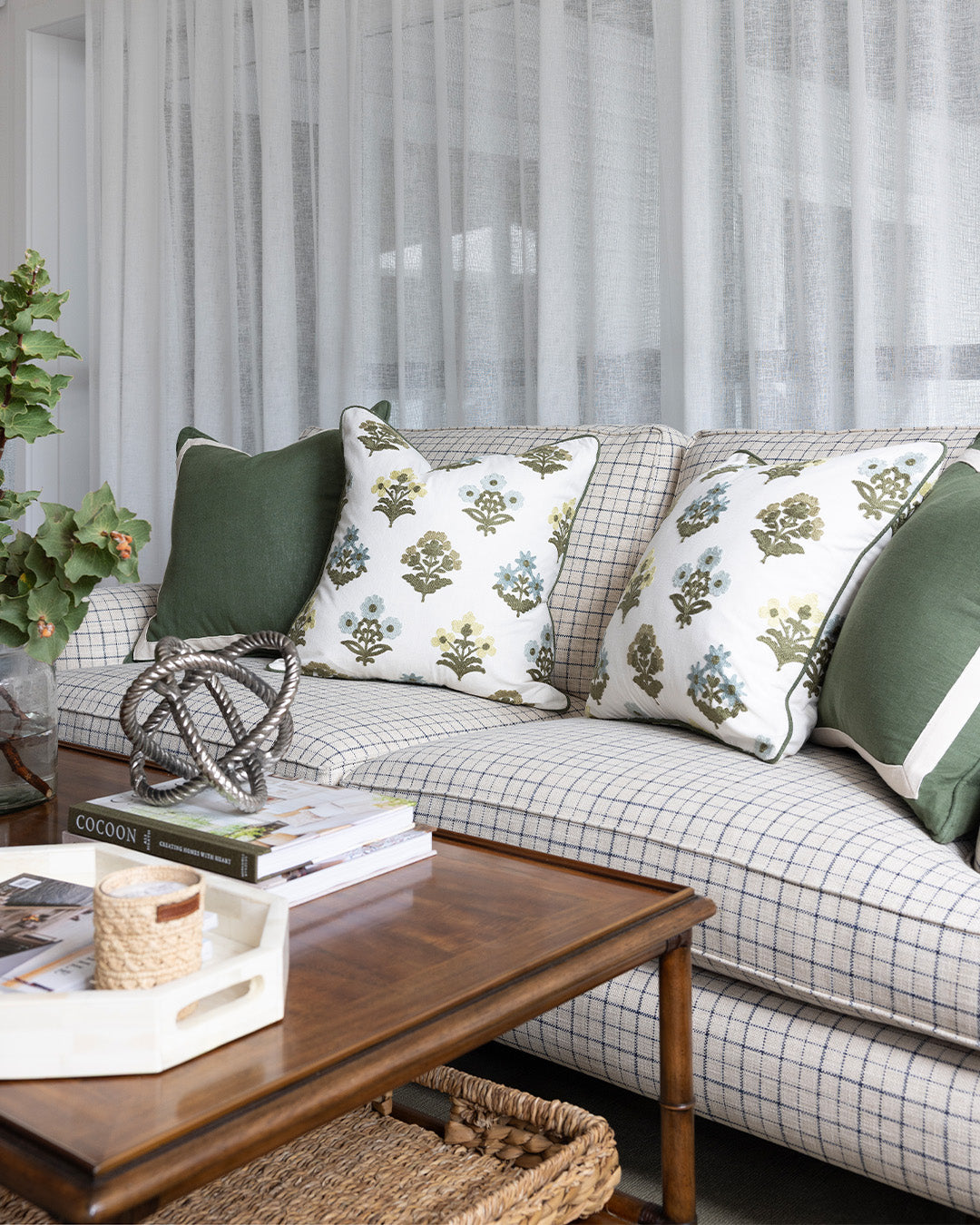 Livie Floral Motif Cushion
