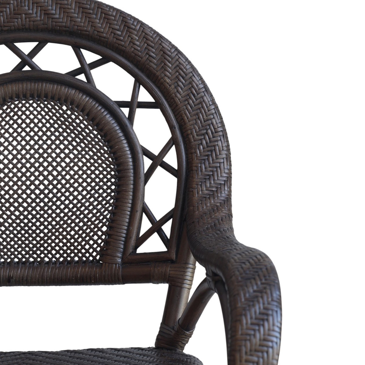 Lola Dark Rattan Swivel Bar Stool
