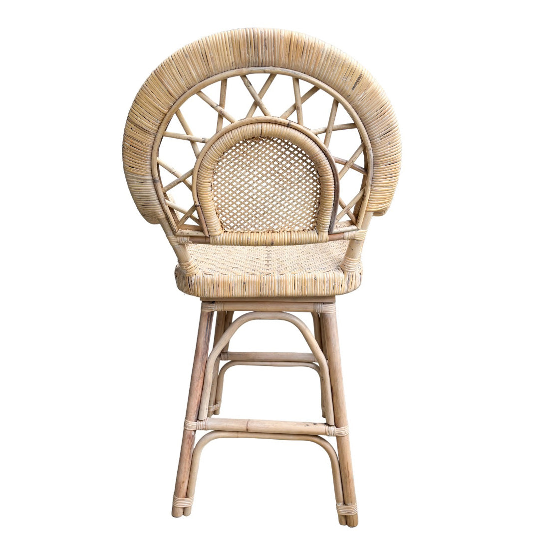 Lola Light Rattan Swivel Bar Stool