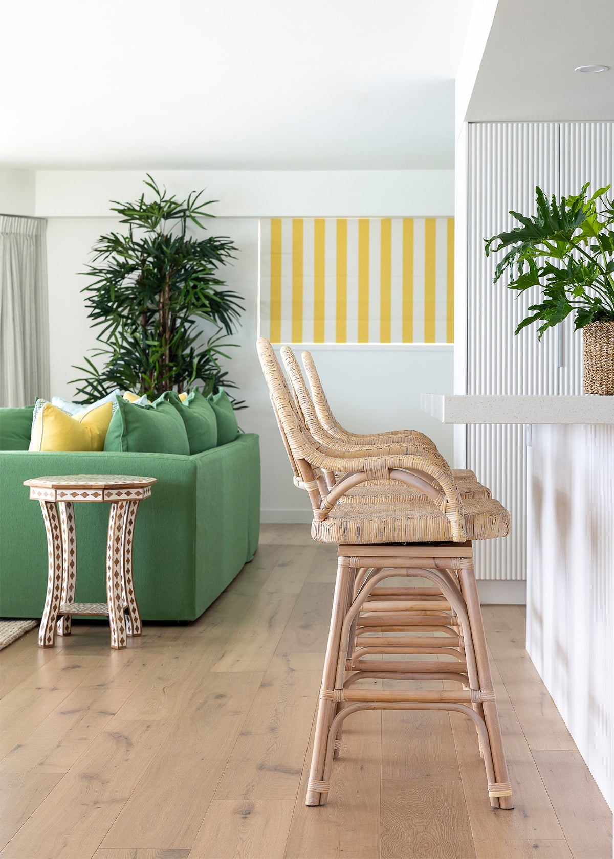 Lola Light Rattan Swivel Bar Stool