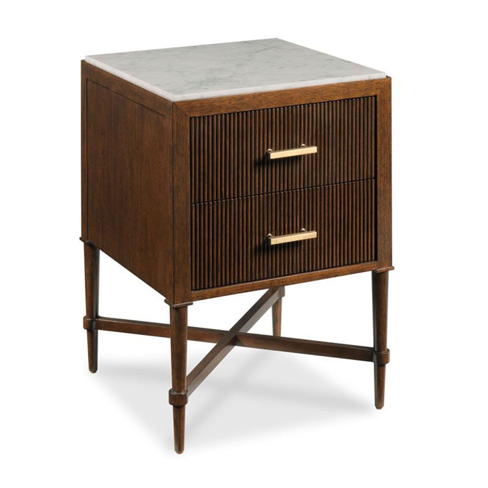 Marble Top Bedside Table