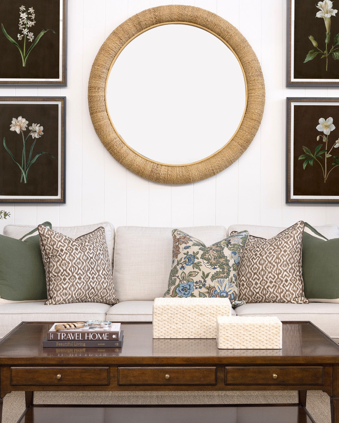 Mariner Round Mirror Natural