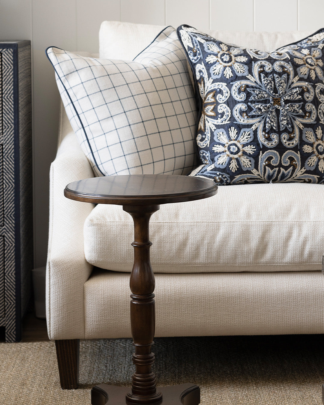 Martin Blue Check Cushion