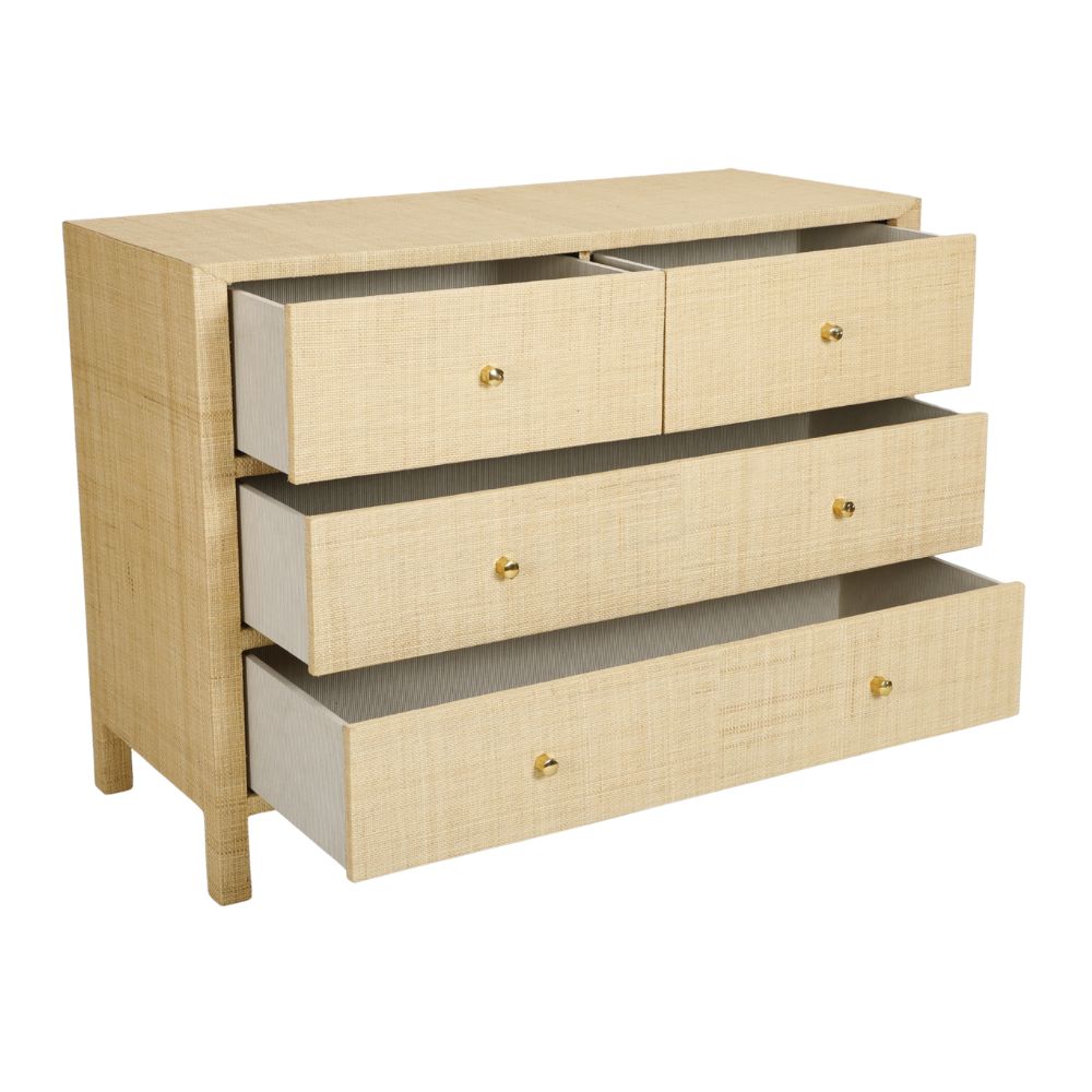 Natural Raffia Chest of Drawers