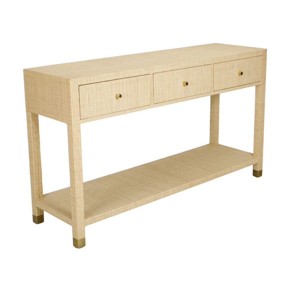 Natural Raffia Console