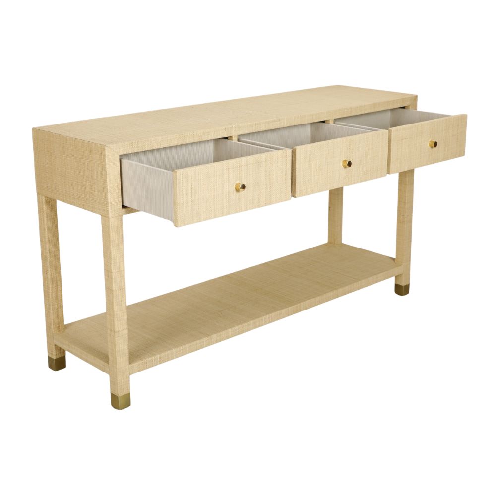 Natural Raffia Console