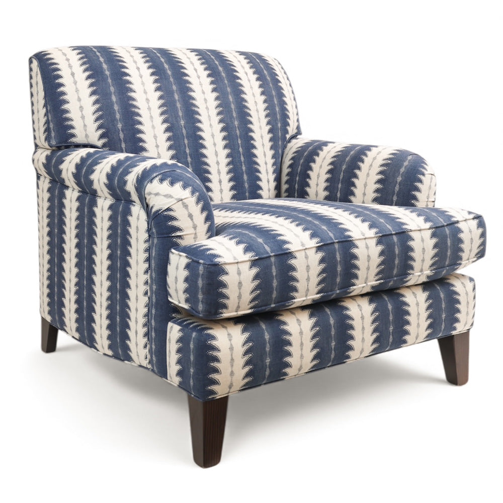 Gabby Arm Chair - Navy Fern - Ex Floor Stock