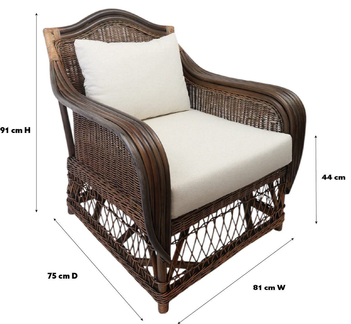 Palmetto Rattan Armchair