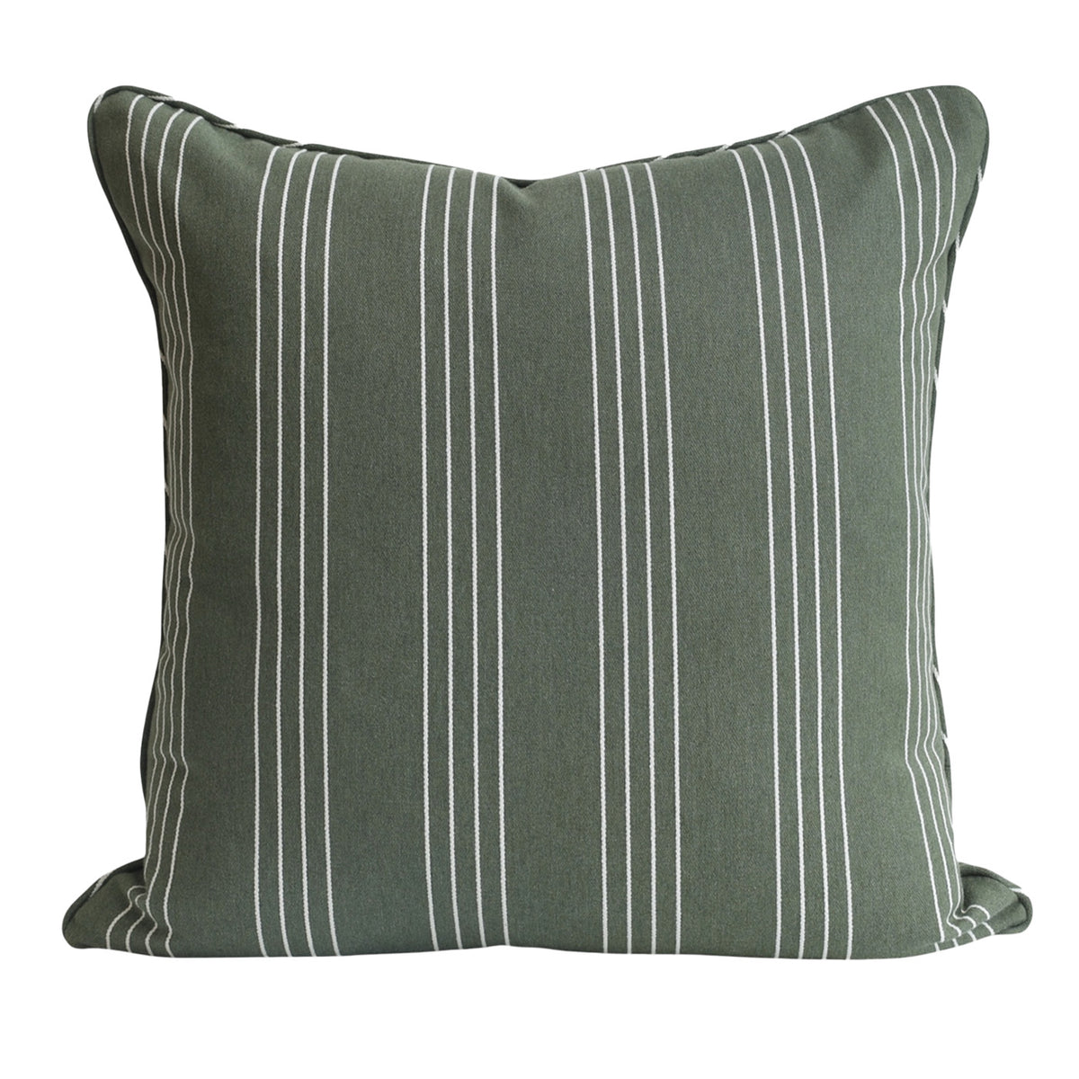 Pine Green Striped Cushion