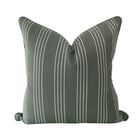Pine Green Striped Cushion