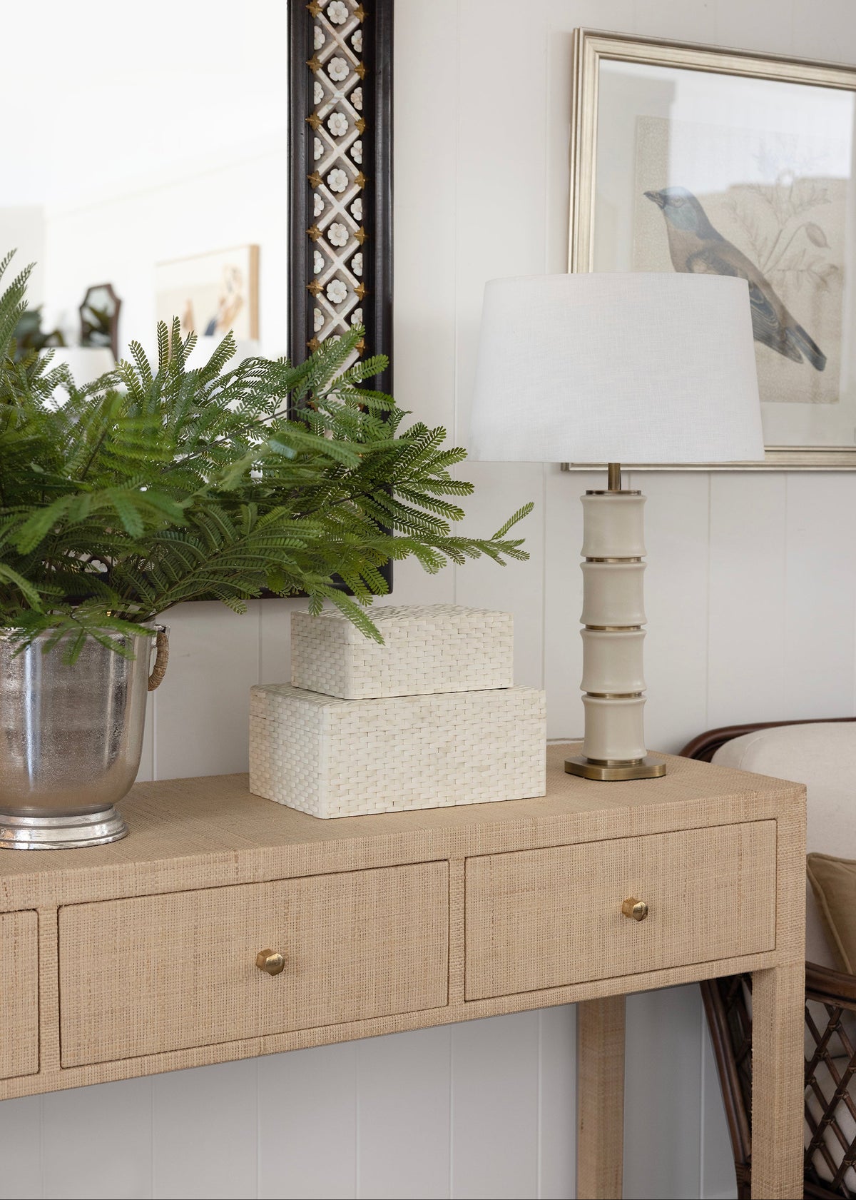 Natural Raffia Console