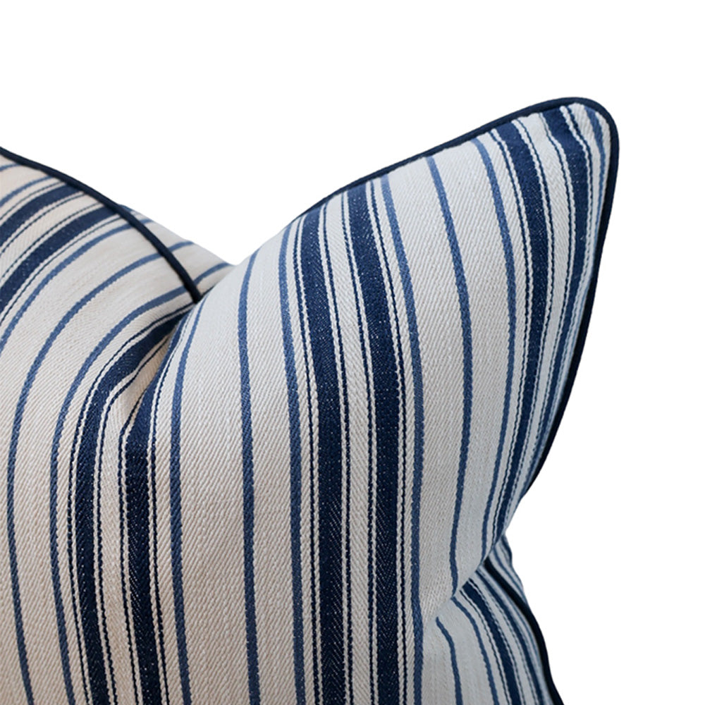 Ralph Lauren Navy Ink Stripe Cushion