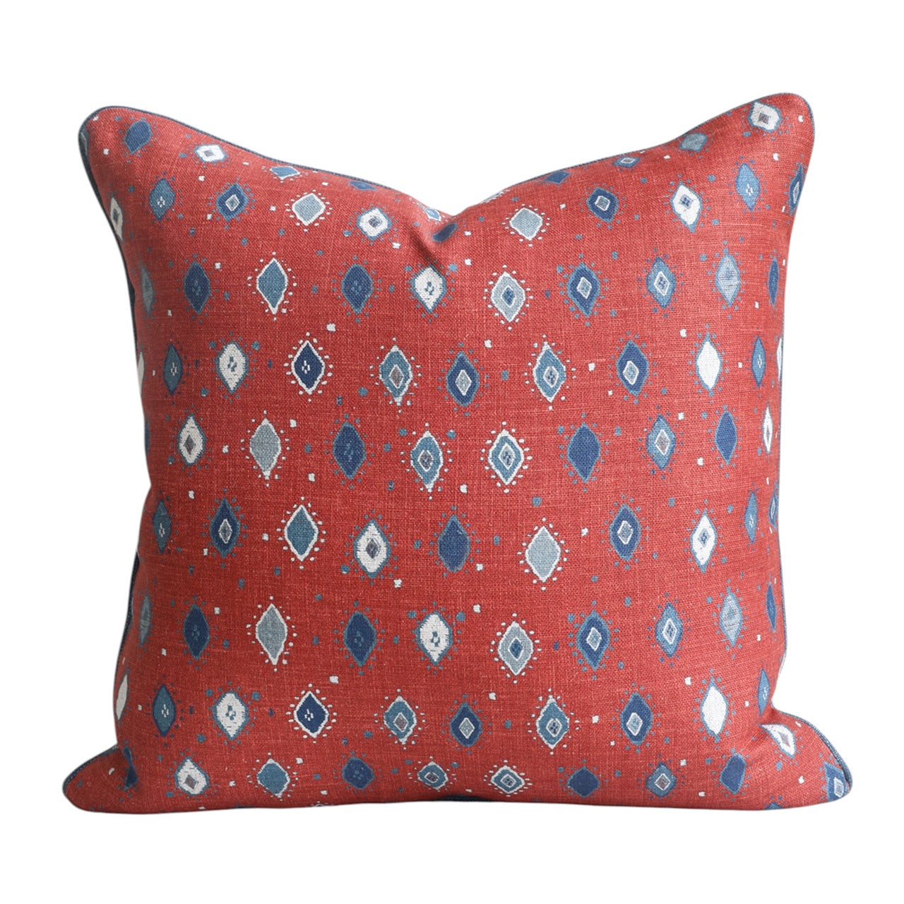 Red and Blue Diamond Cushion
