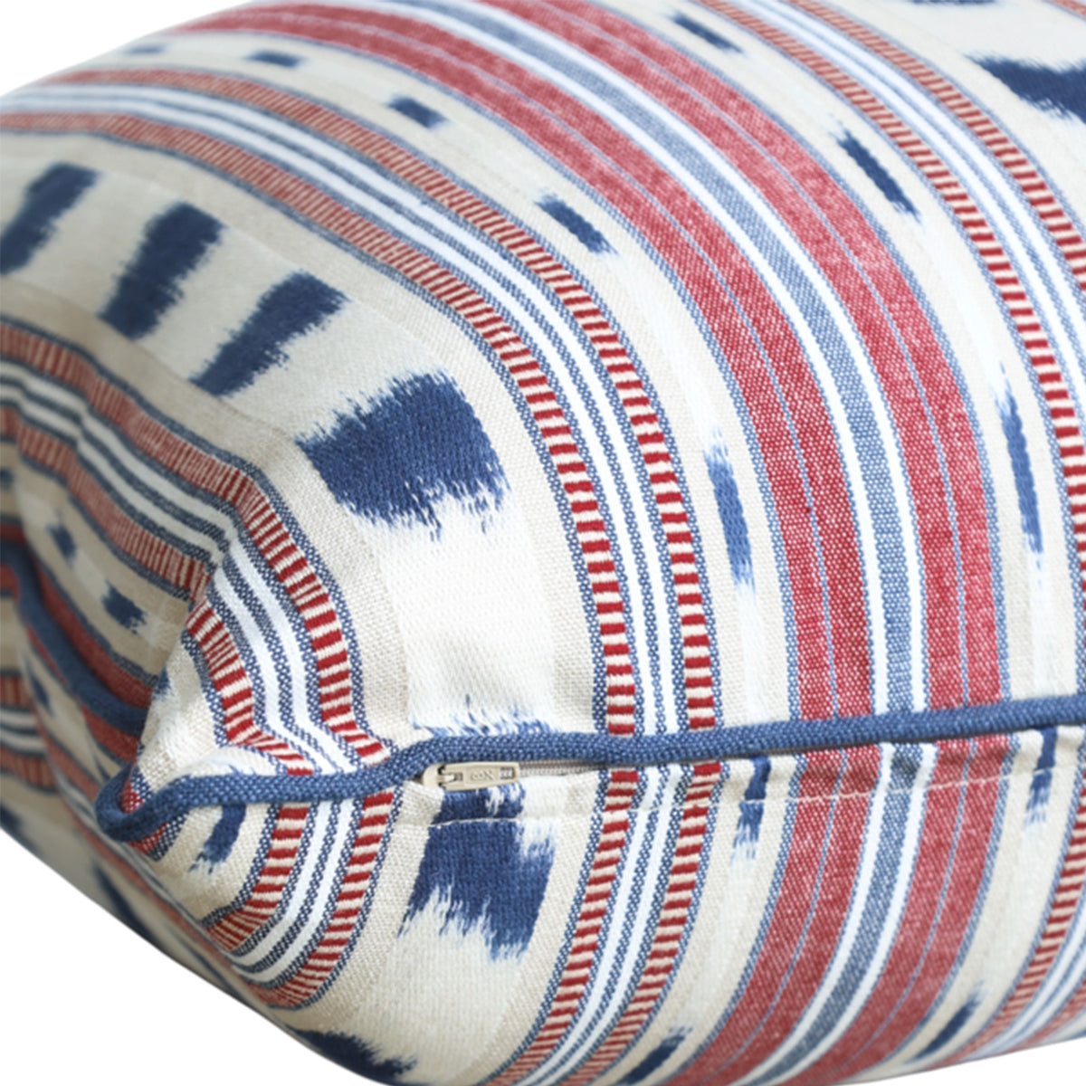 Red & Indigo Stripe Cushion