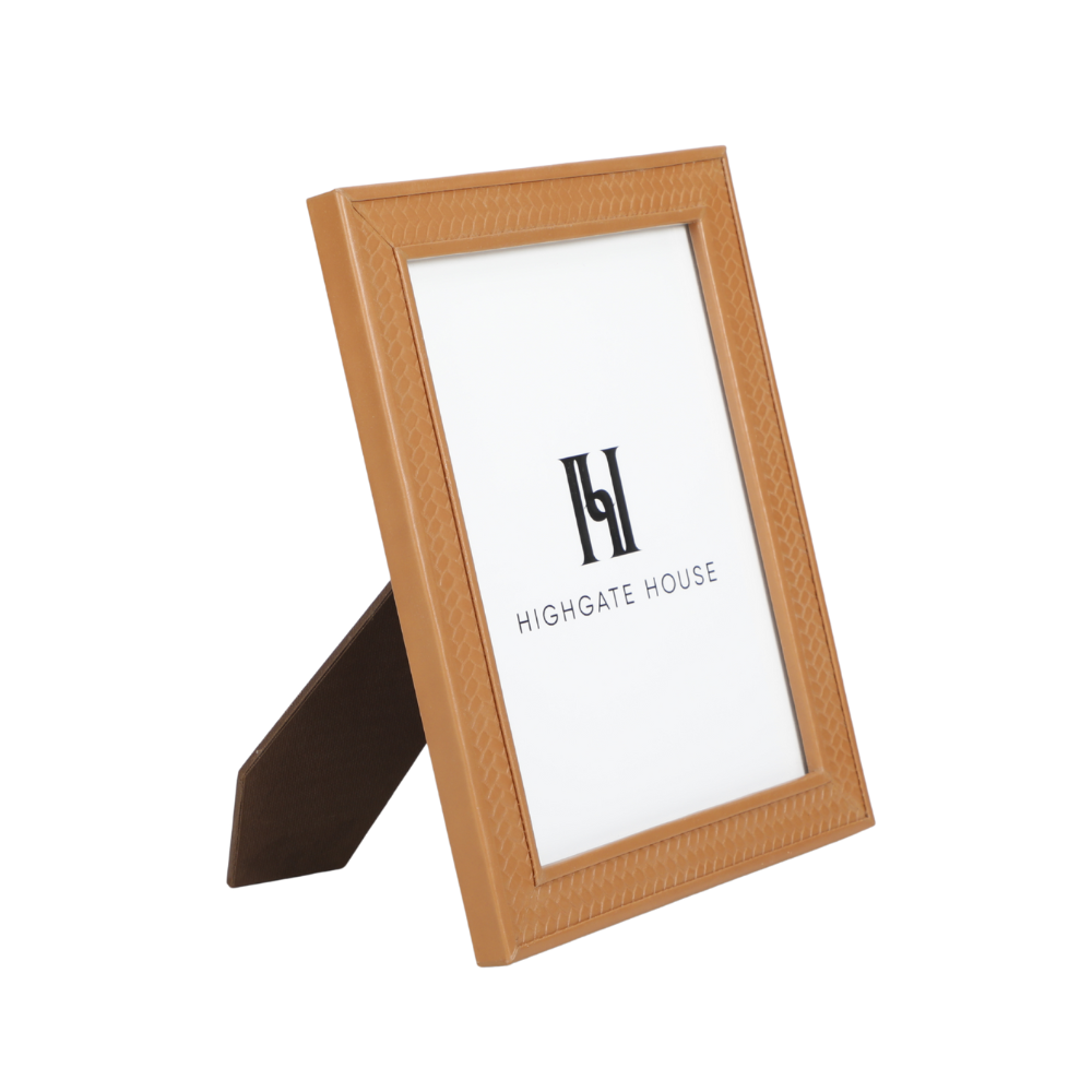 Saddle Embossed Leather Photo Frame 8x10
