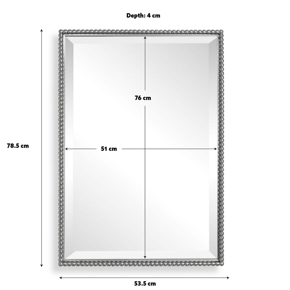 Sherise Brushed Nickel Mirror