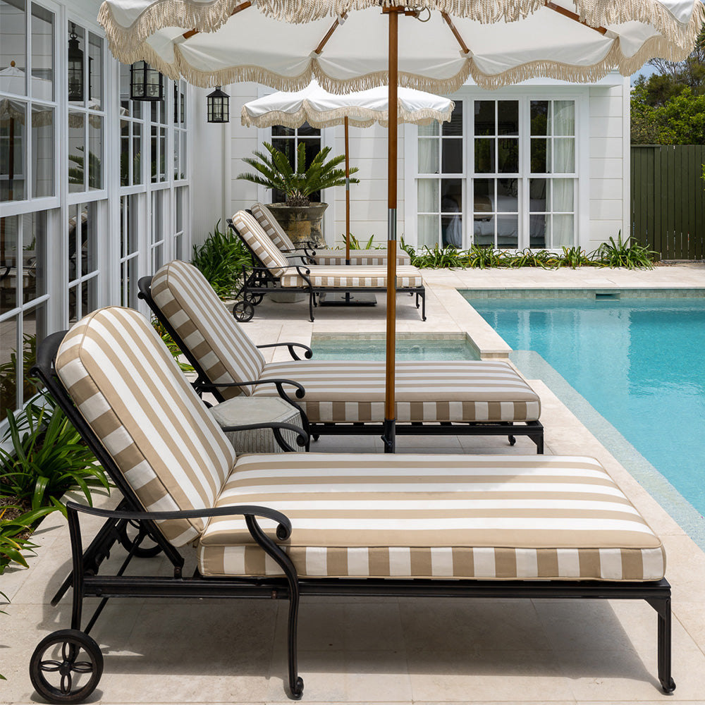 Striped Outdoor Sun Lounge