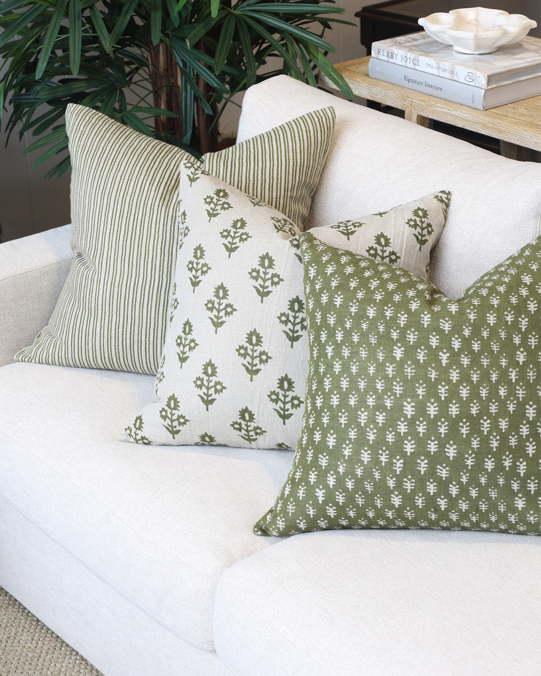 Nora Motif Green Cushion