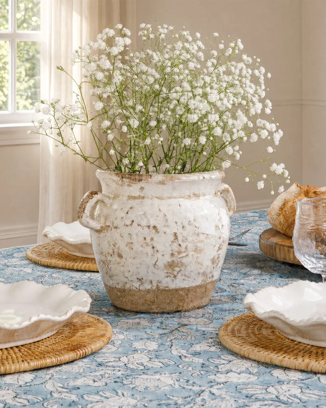 White & Natural Planter