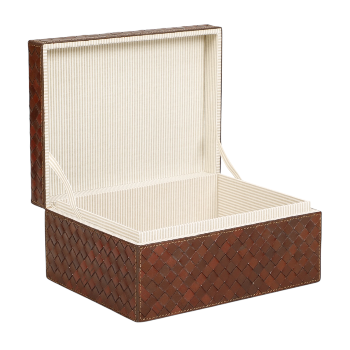 Woven Tobacco Leather Box S