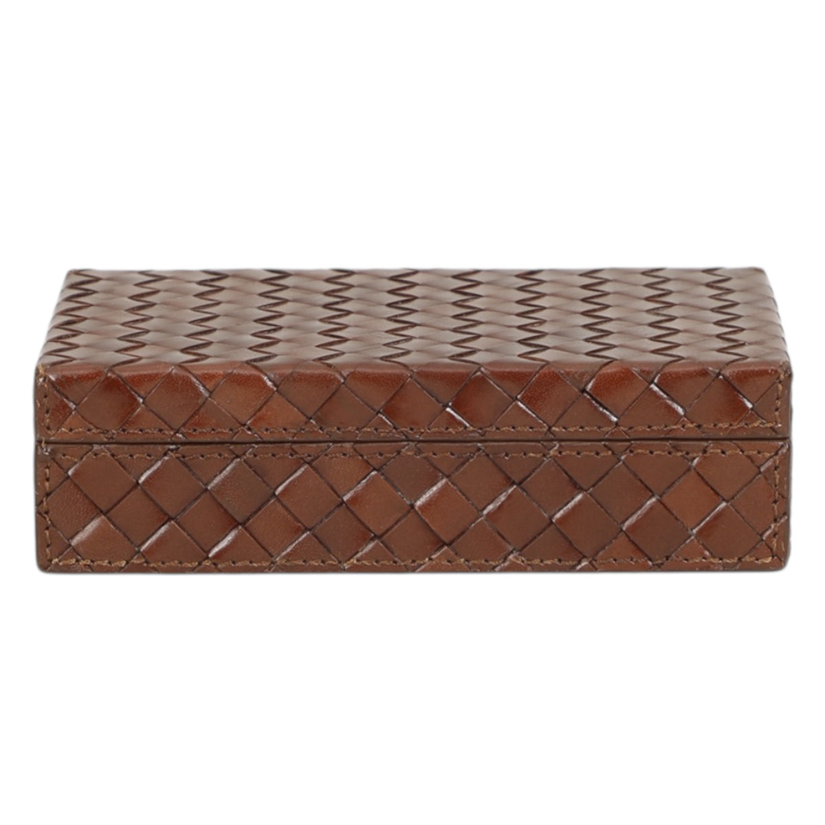 Woven Leather Card Box