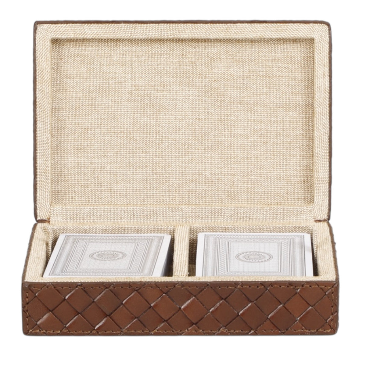 Woven Leather Card Box