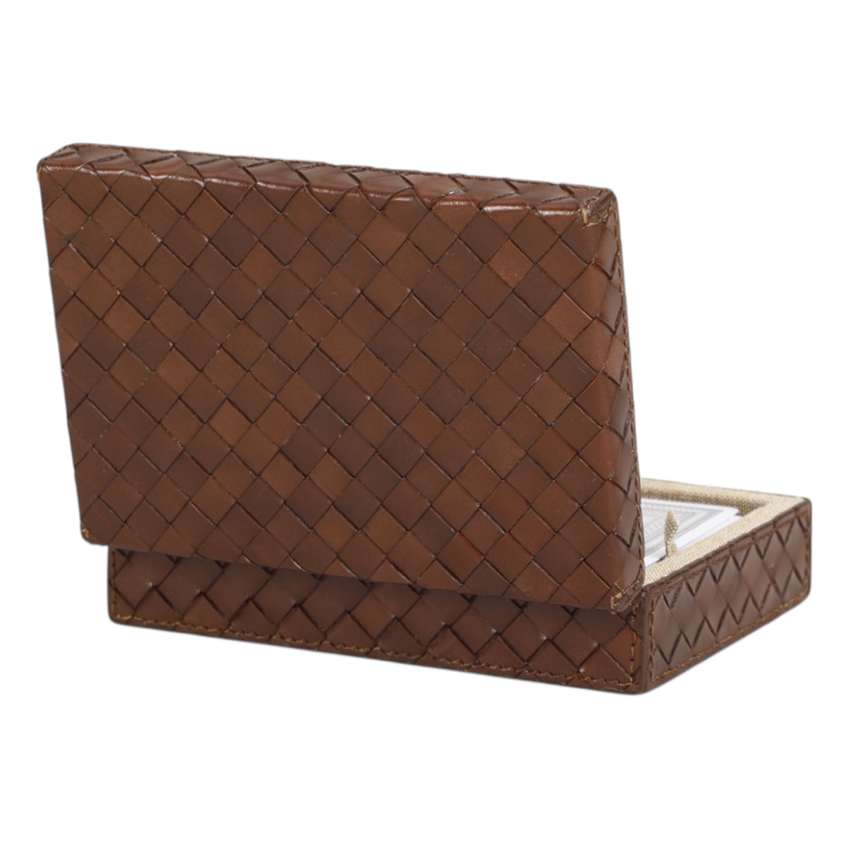 Woven Leather Card Box