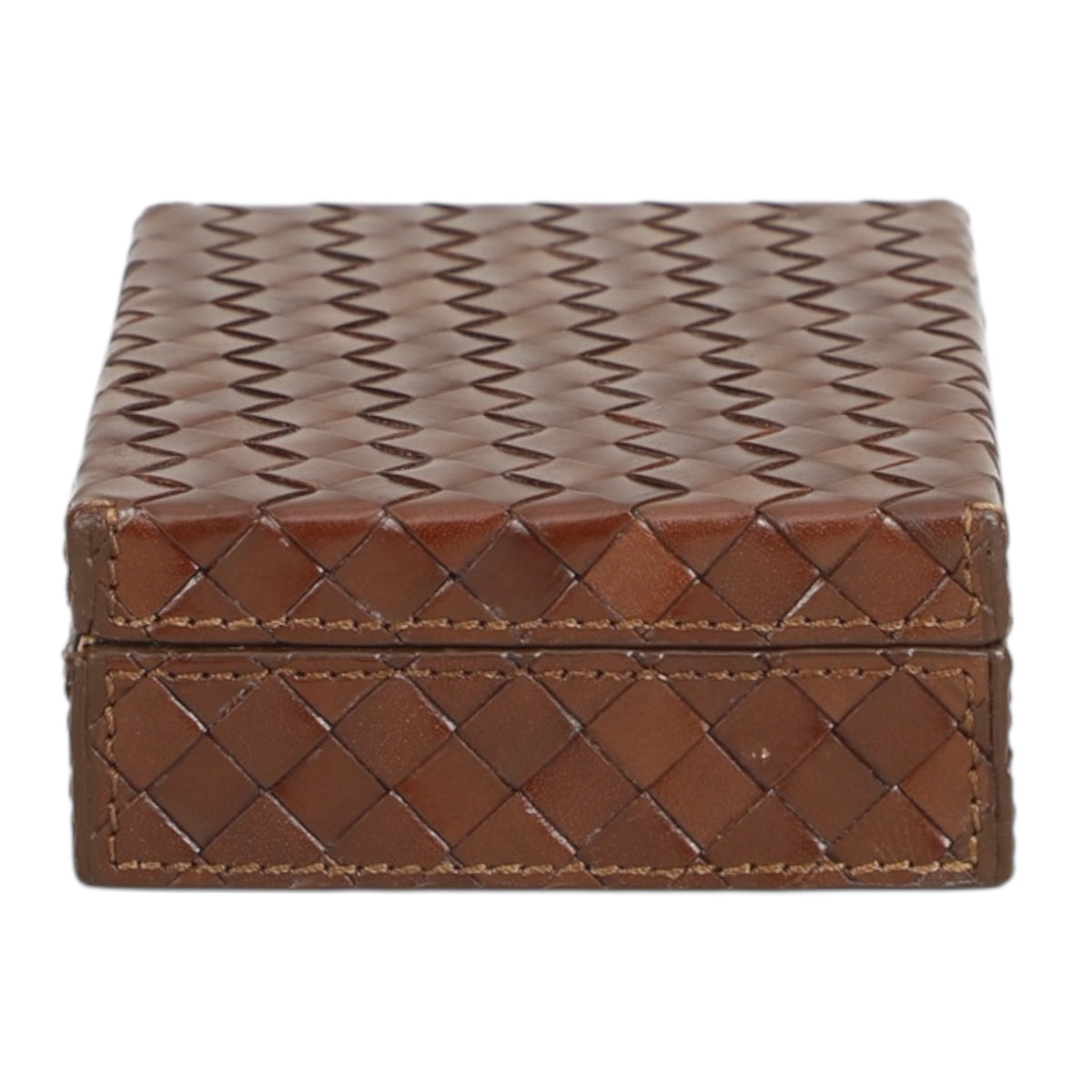 Woven Leather Card Box