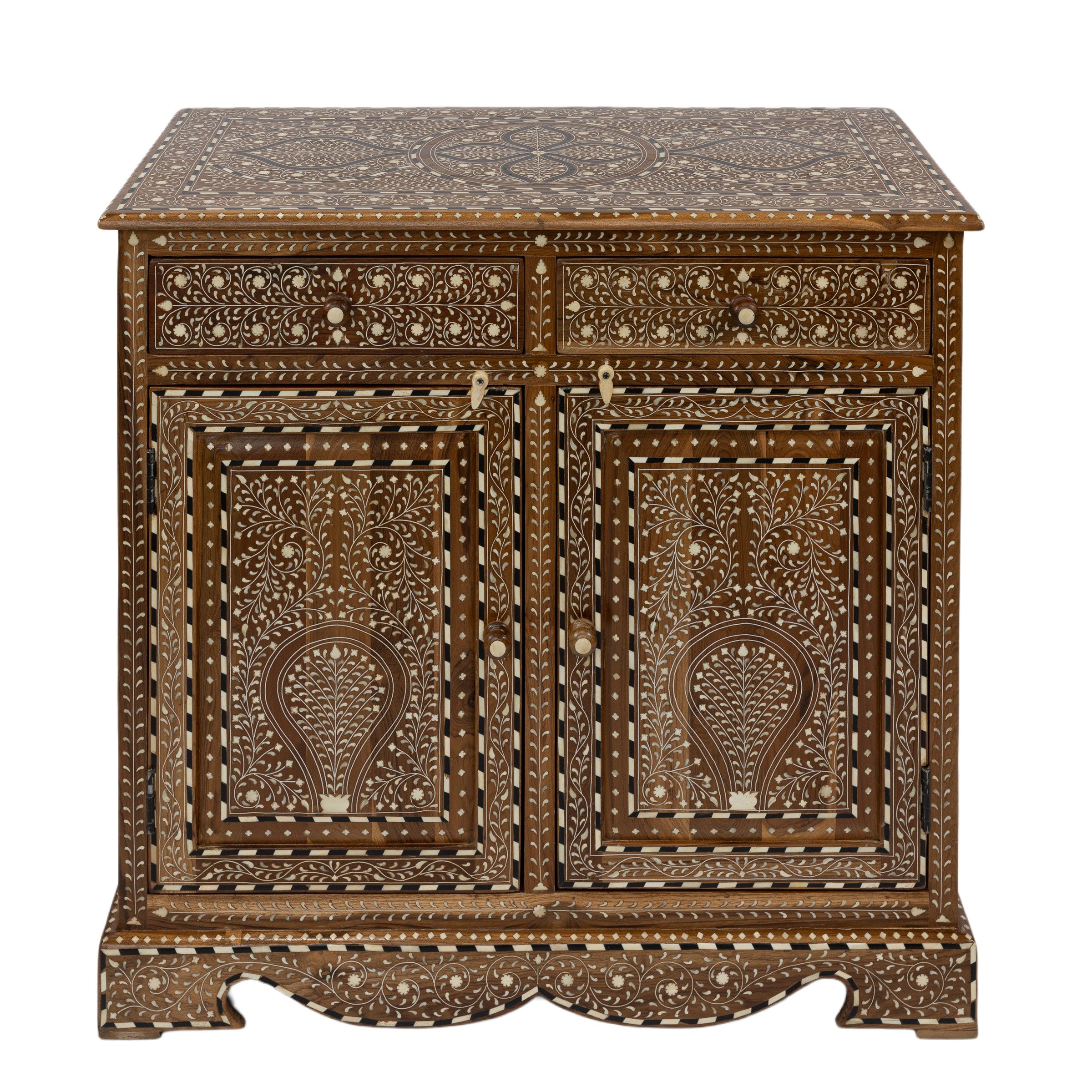 Mara Wood and Bone Inlay Cabinet