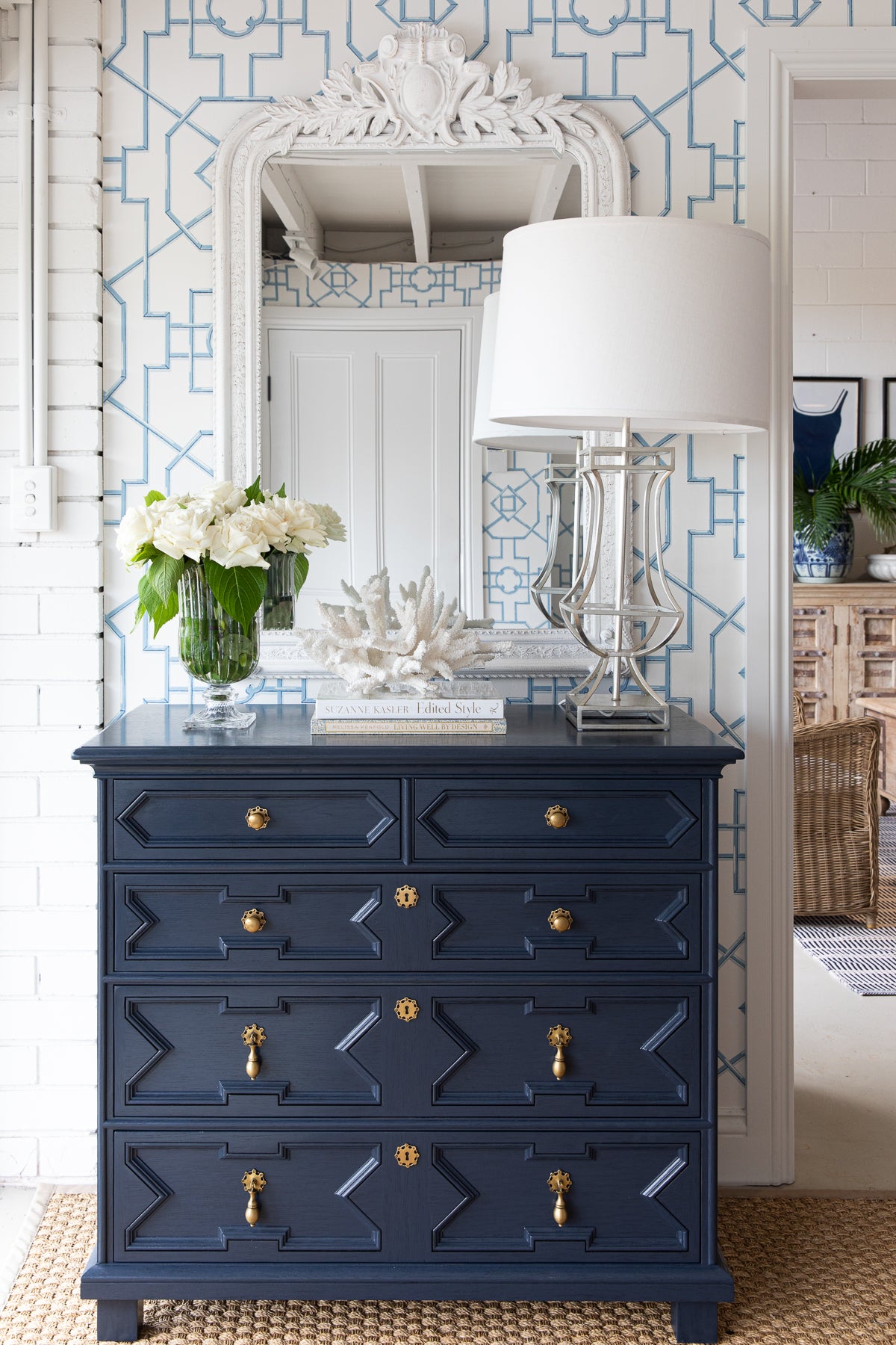 Navy Bordeaux Chest of Drawers