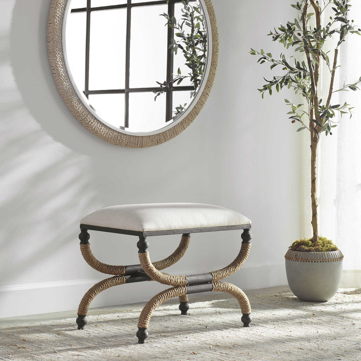 Ethan Woven Ottoman