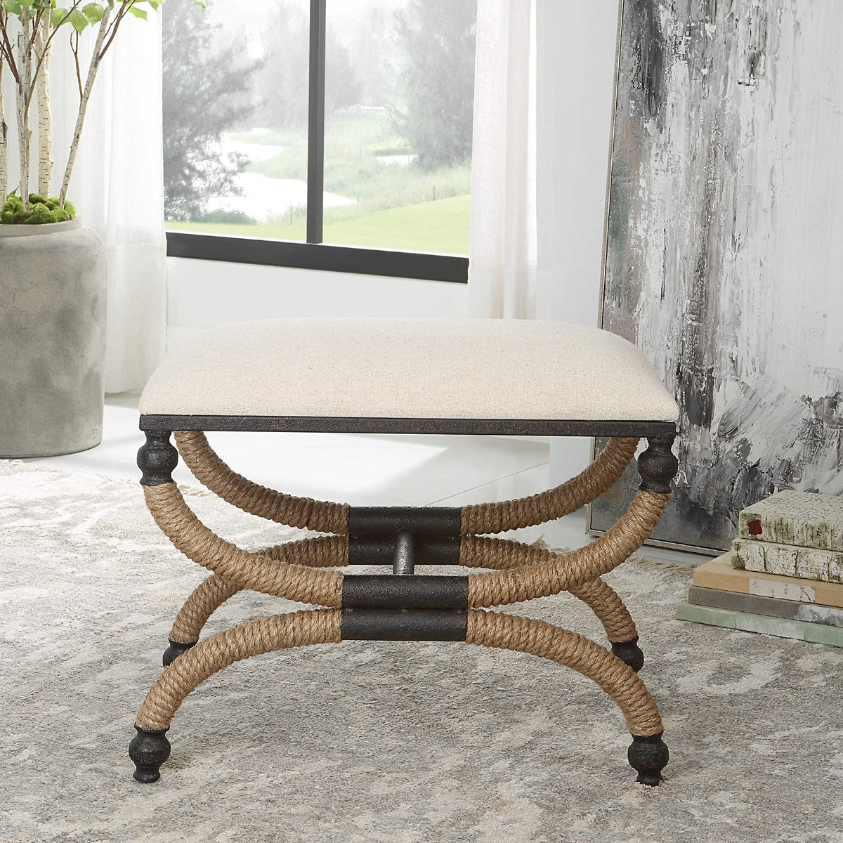 Ethan Woven Ottoman
