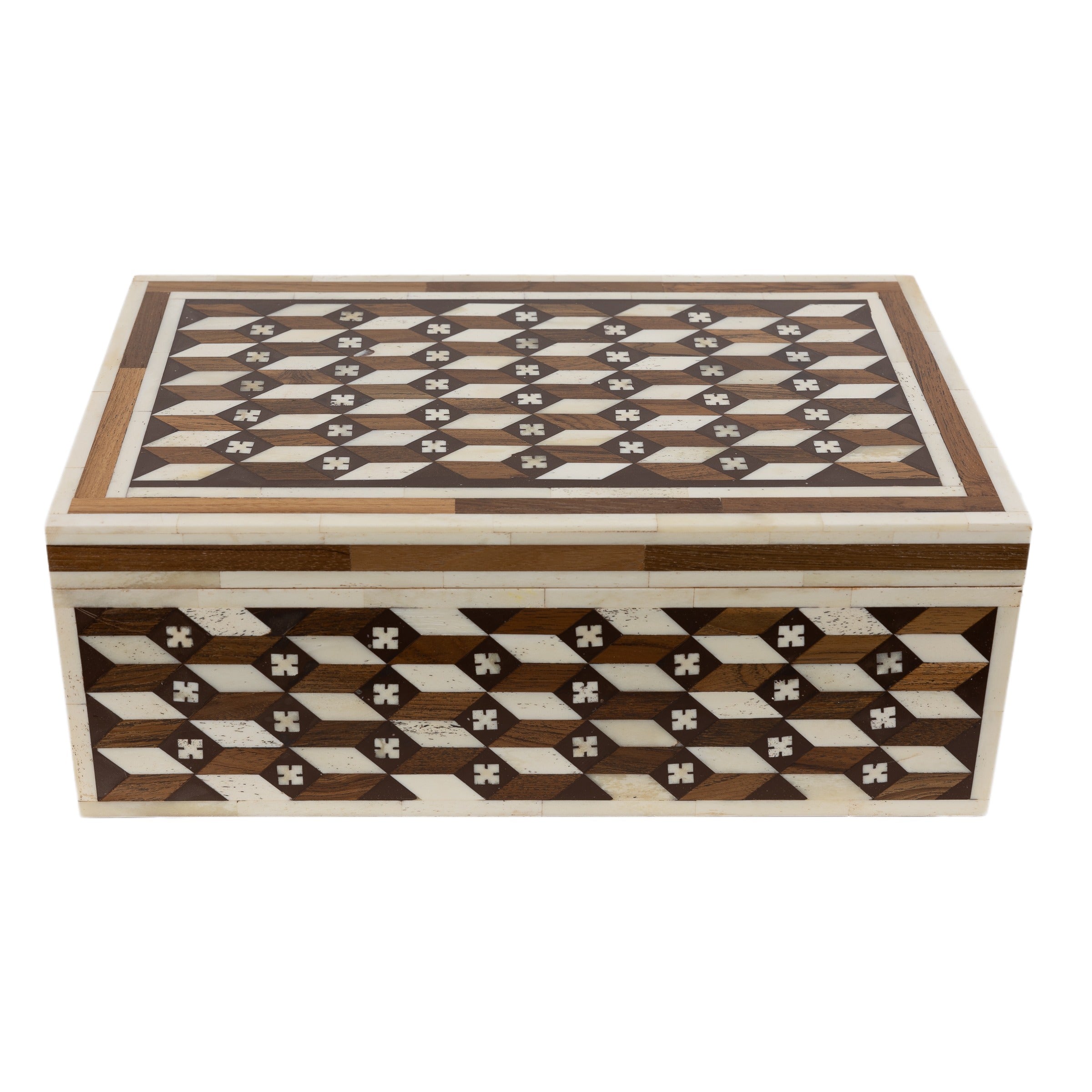 Edward Teak & Bone Inlay Box