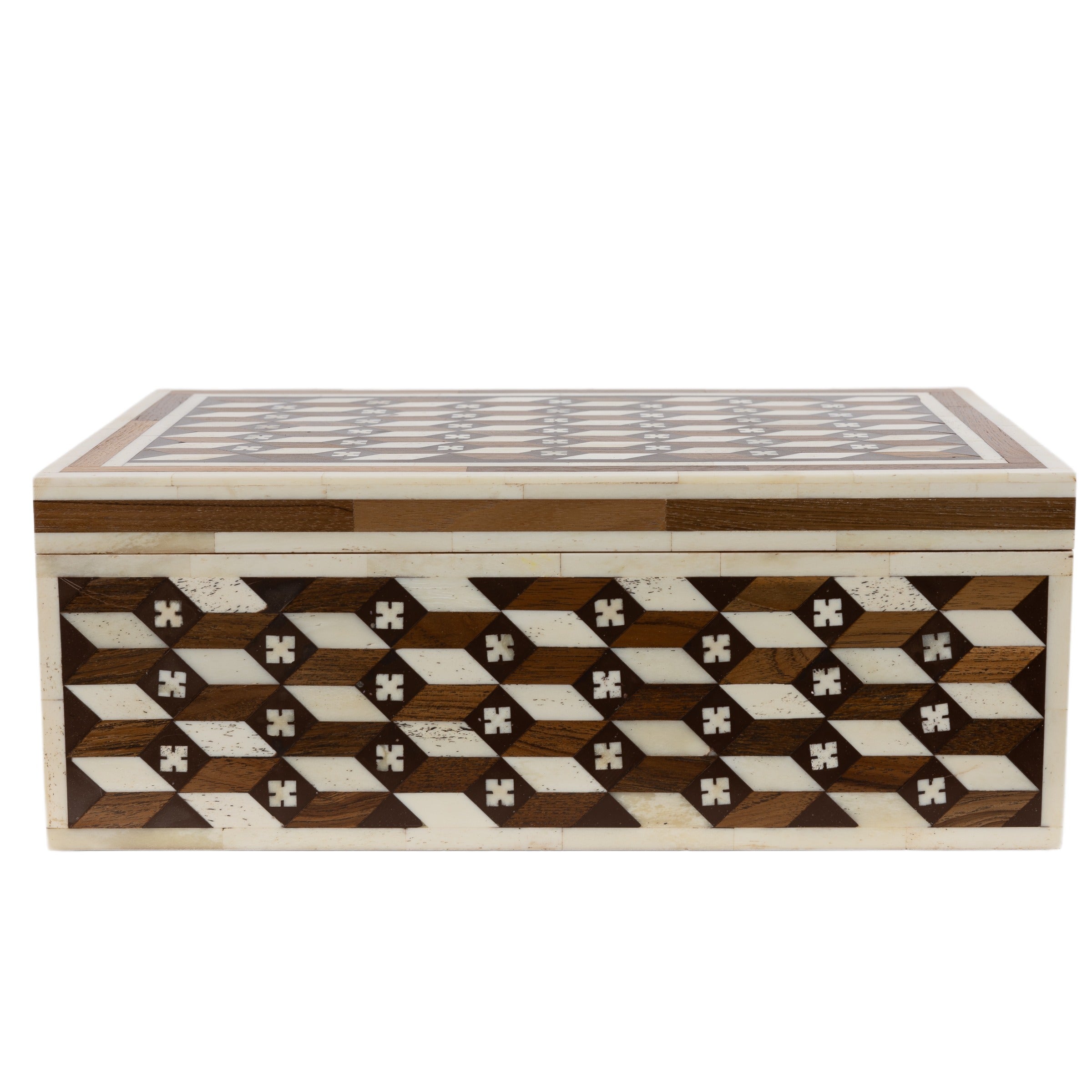 Edward Teak & Bone Inlay Box