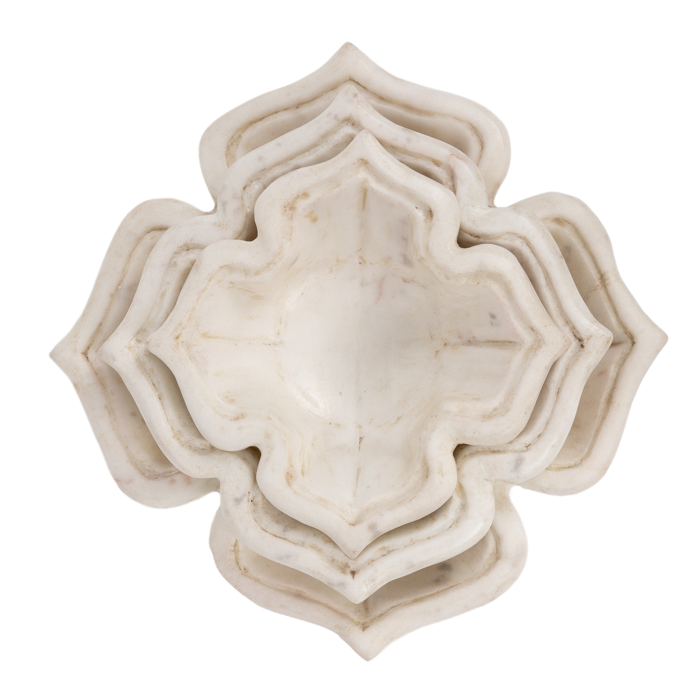 Marble Floral Bowl - Large