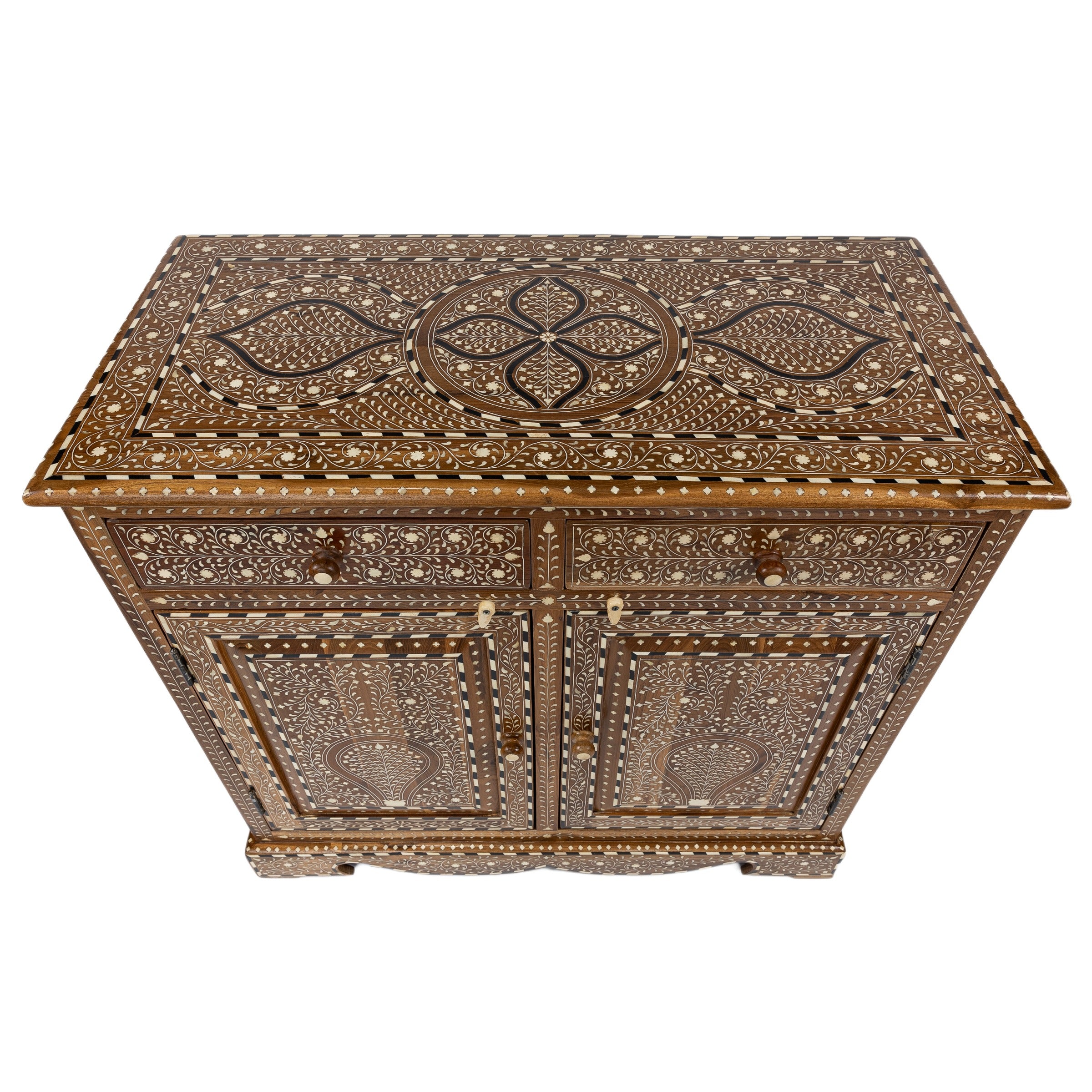 Mara Wood and Bone Inlay Cabinet