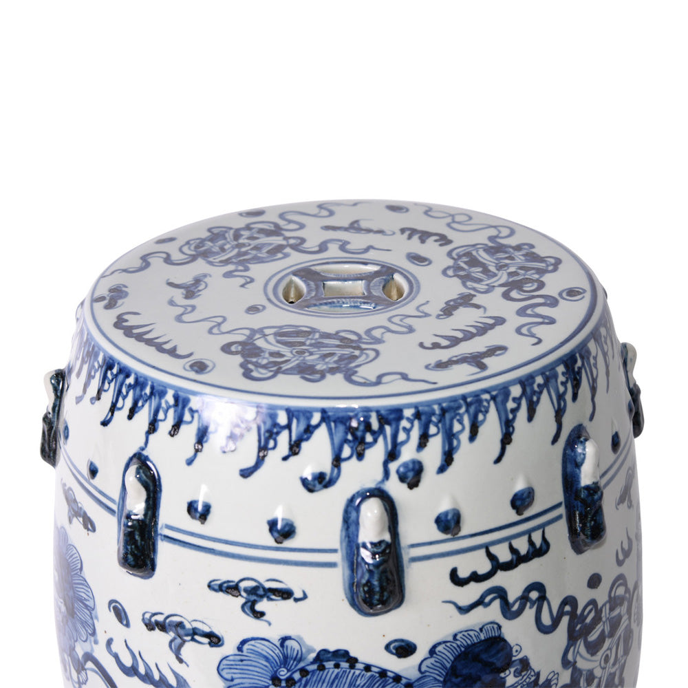 B&W Lion Garden Stool