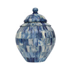 Blue Bone Carved Jar S