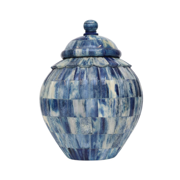 Blue Bone Carved Jar S