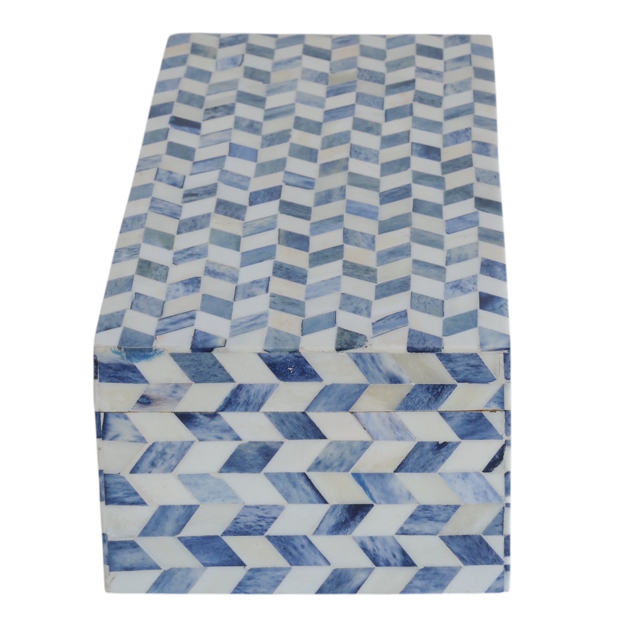 Blue Diamonds Bone Box