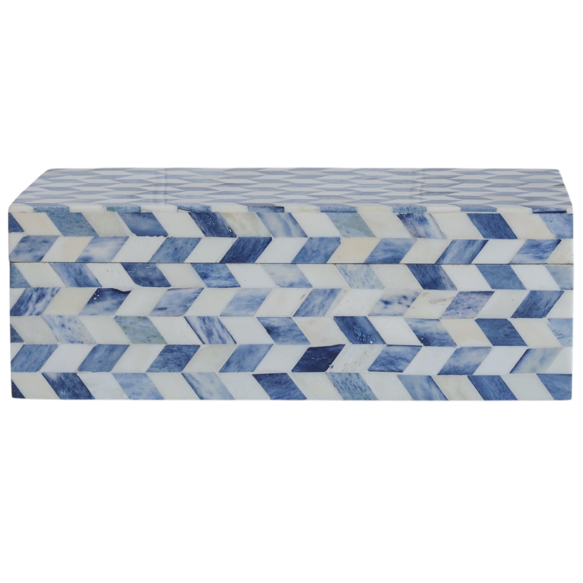 Blue Diamonds Bone Box
