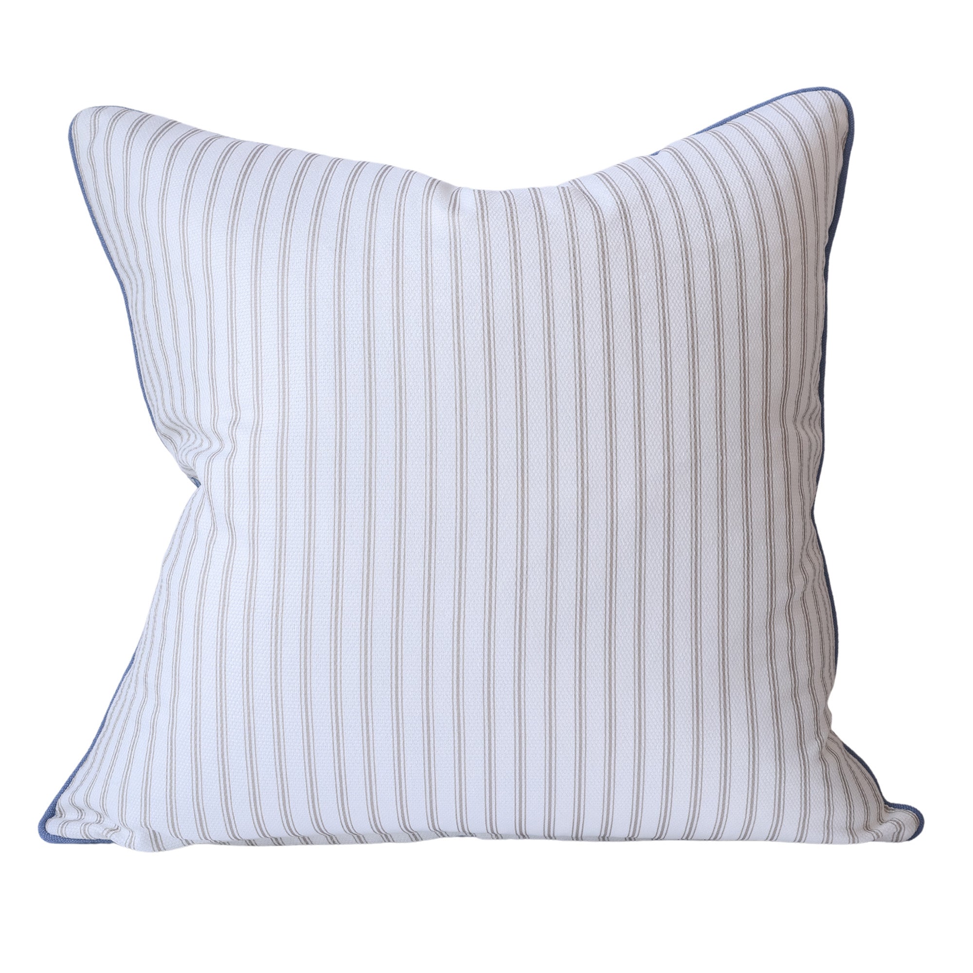 Blue Embroidered Floral Cushion