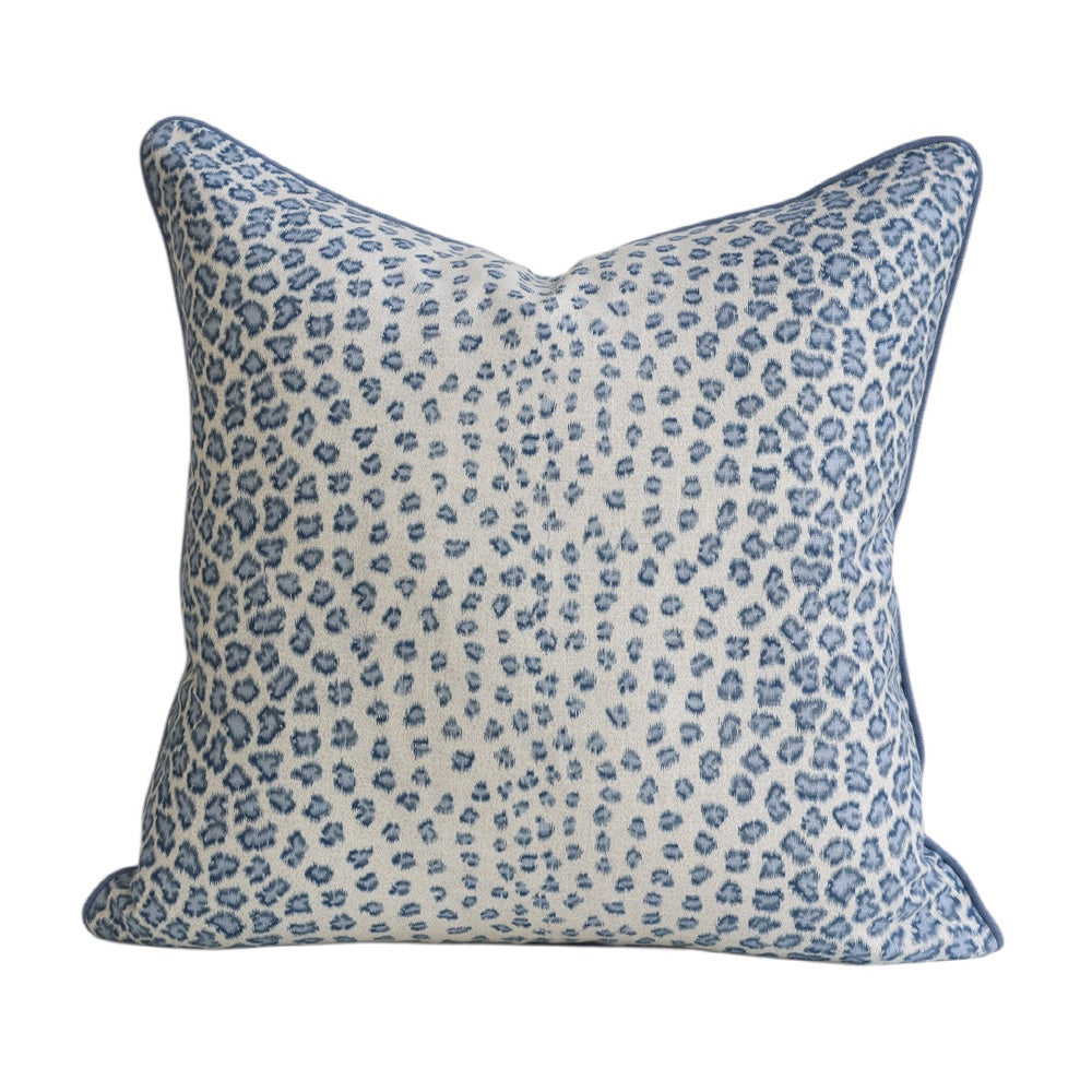 Blue Leopard Spot Cushion