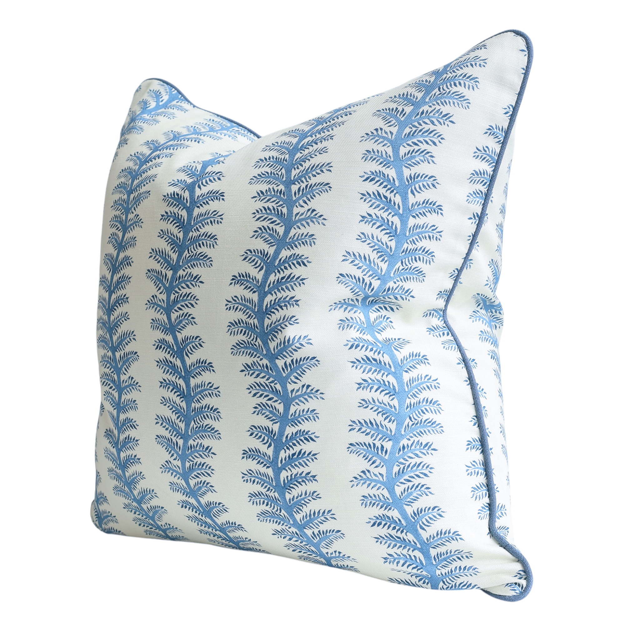 Blue Trailing Leaf Cushion
