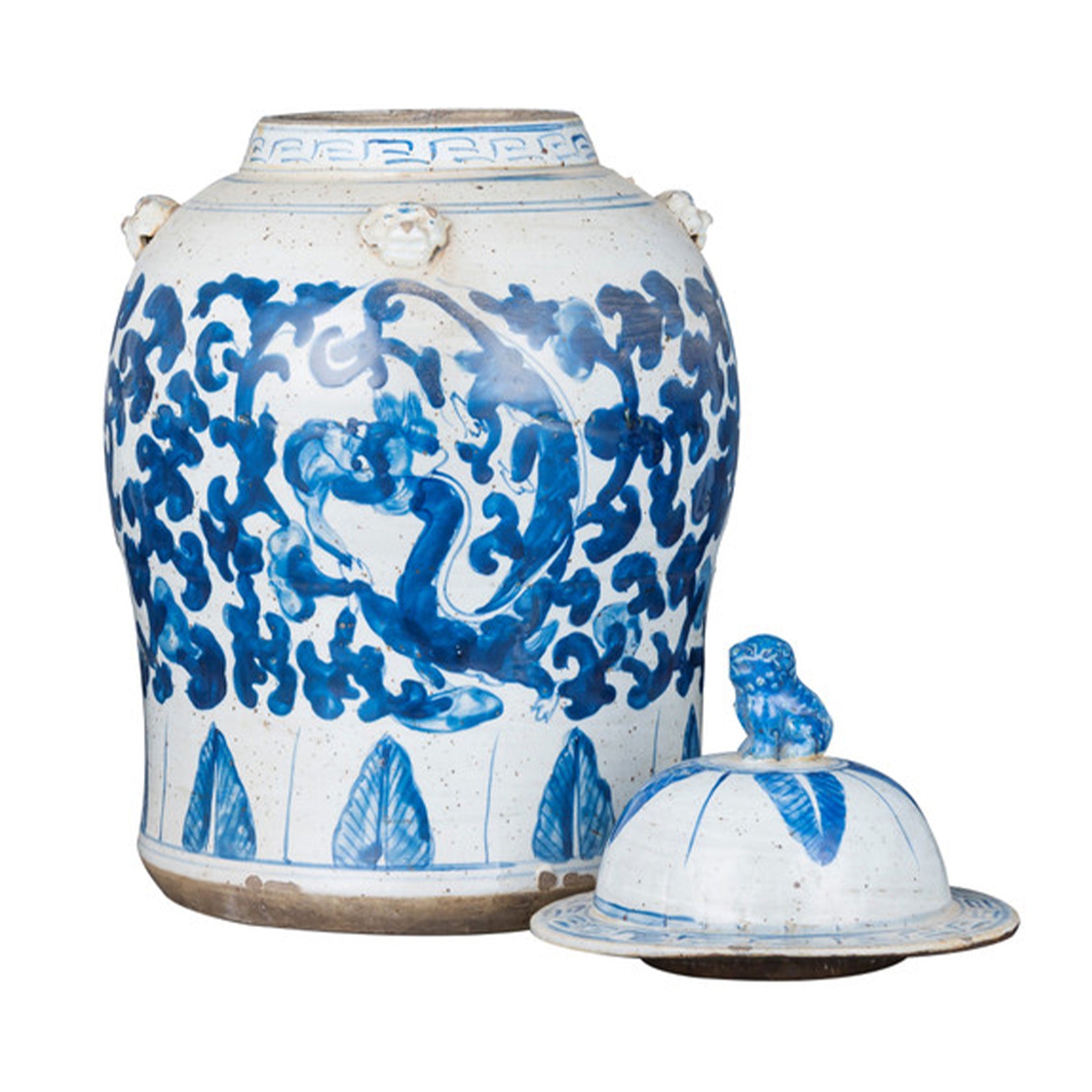 Lotus Dragon Temple Jar